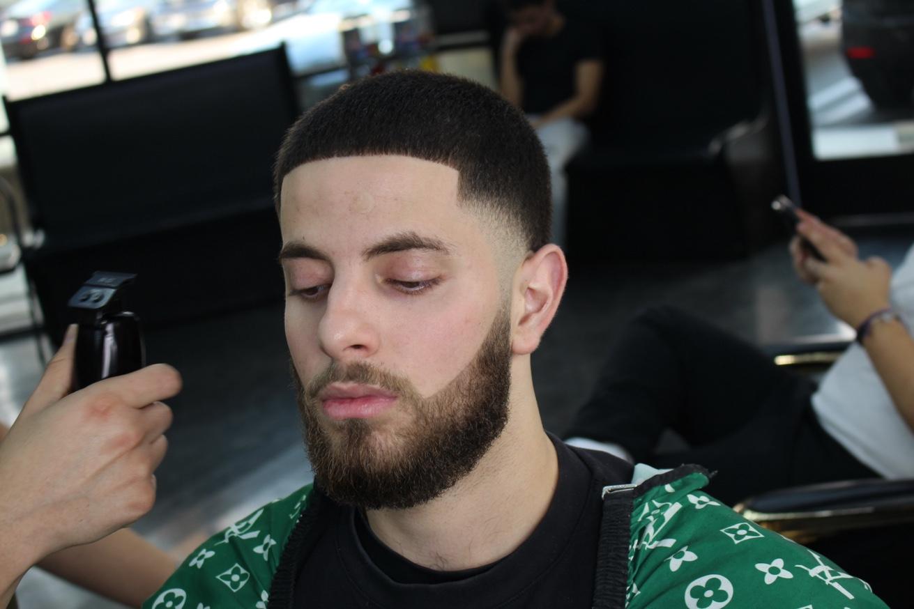 Fade and precision cut detail, look 1