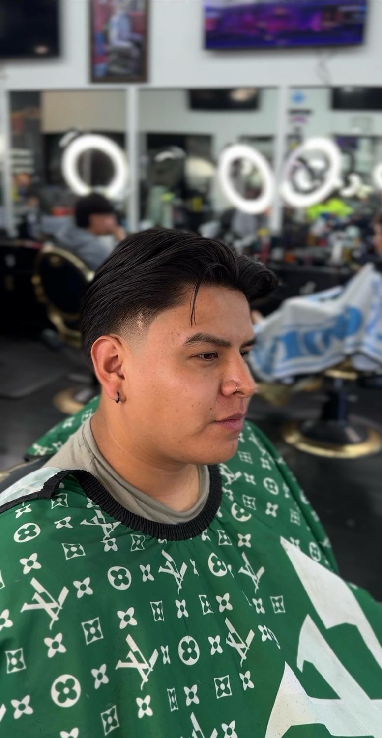 Fade and precision cut detail, look 6