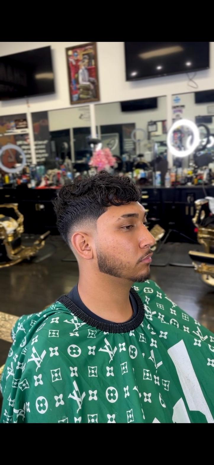 Fade and precision cut detail, look 8